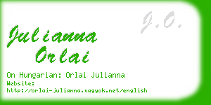 julianna orlai business card